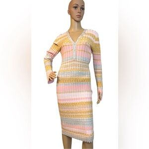 Striped Multicolor Knit Dress